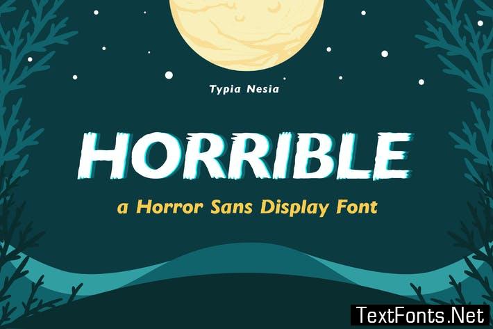 horrible-horror-sans-font