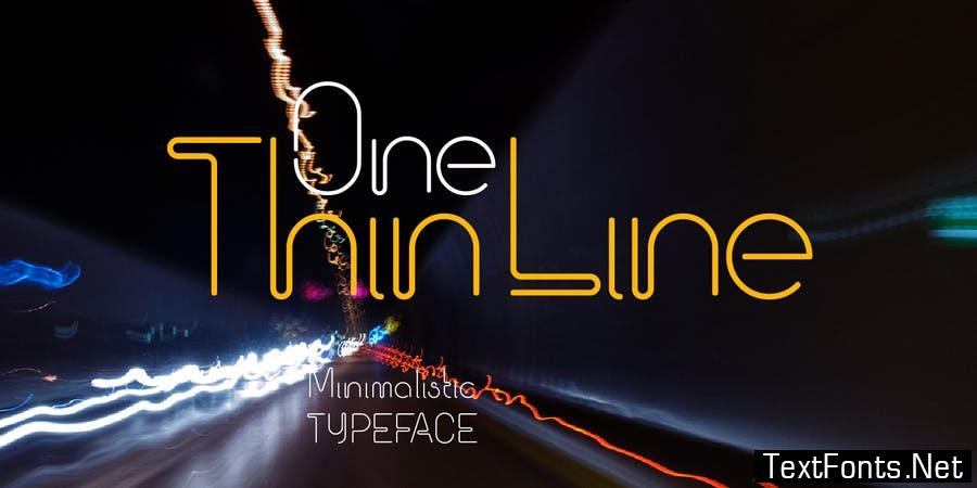 One Thin Line Font