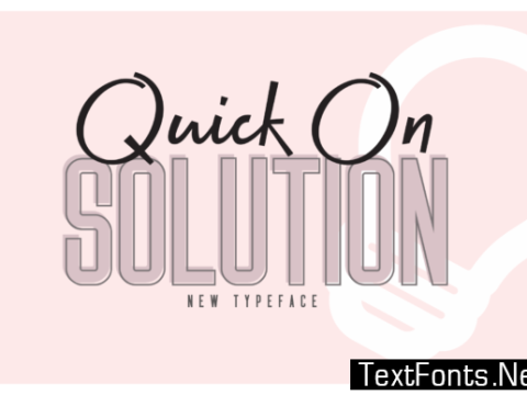 Quick on & Solution Font