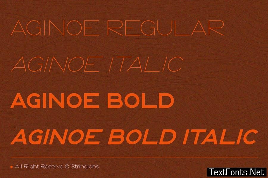 Aginoe - Modern Sans Serif Font