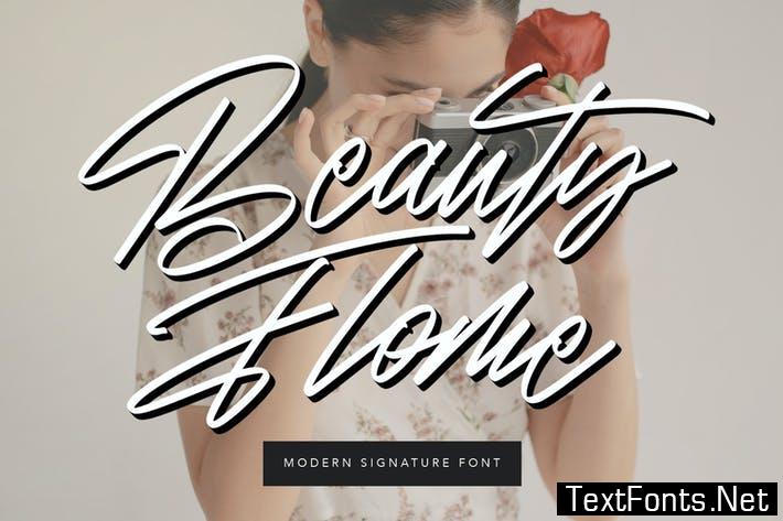 Beauty Flome Signature Modern Font