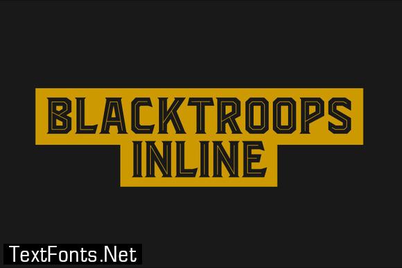 Blacktroops Inline Font