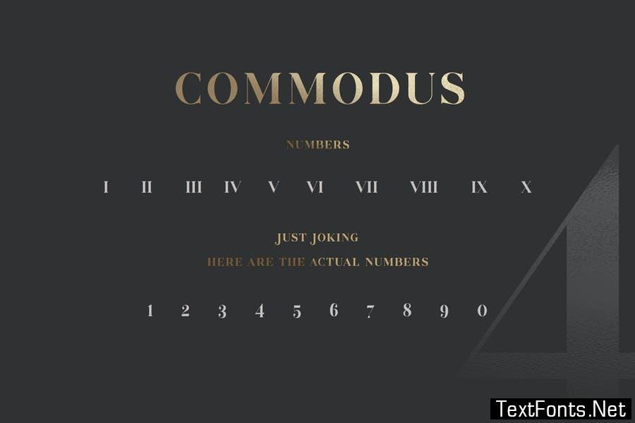 Commodus - All Caps Serif