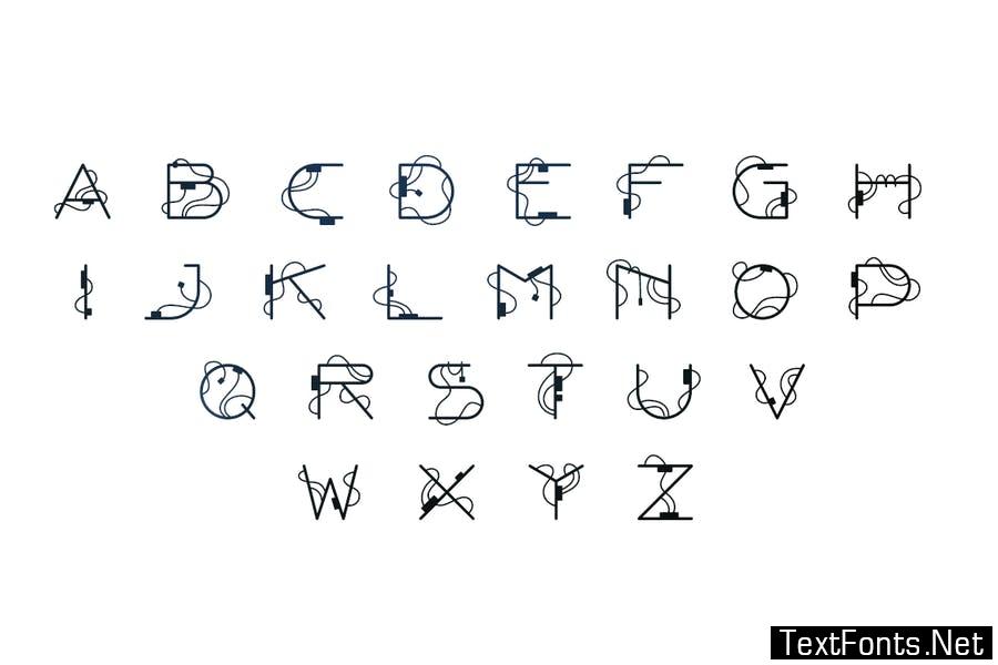 Cords | sci-fi font