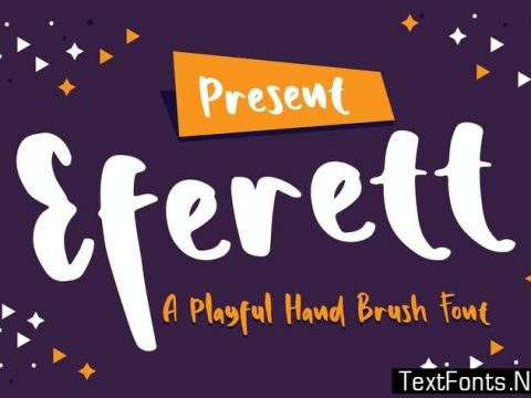 Eferett - A Playful Hand Brush Font