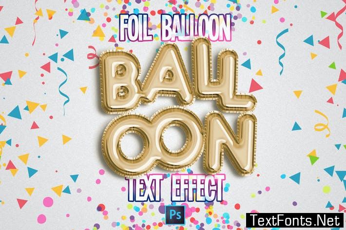 Foil Balloon Text Effect for Photoshop 6FJ78P