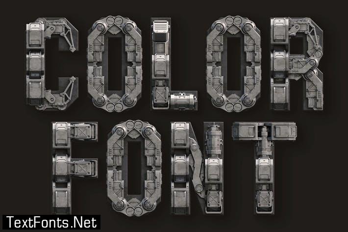 Download Futuristic Transformer 3d Color Svg Font