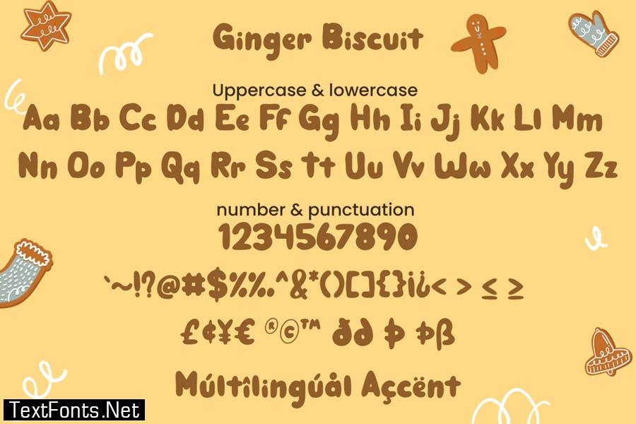 Ginger Biscuit - Christmas Font