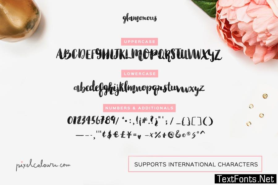 Glamorous Brush Font