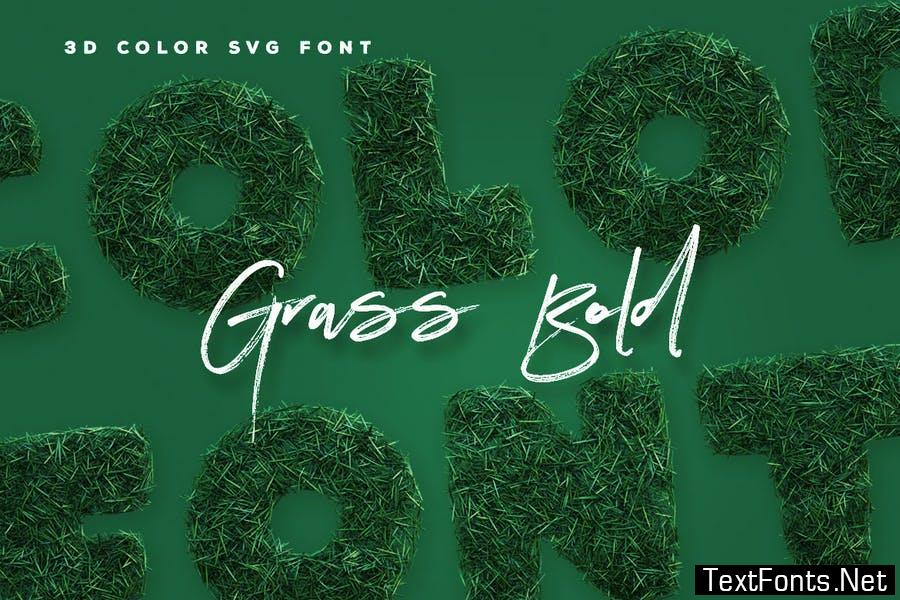 Download Grass Bold 3d Color Svg Font