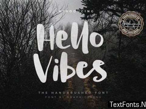 Hello Vibes - The Handbrushed Font