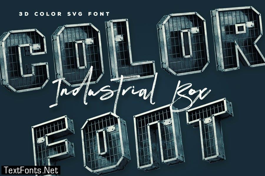 Industrial Box - 3D Color SVG Font