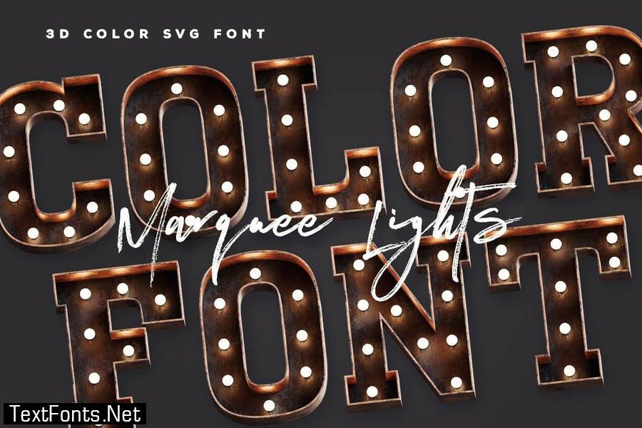 Marquee Lights - 3D Color SVG Font