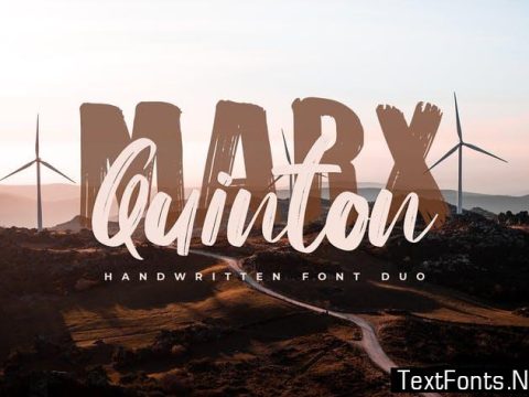 Marx Quinton - Handwritten Font Duo