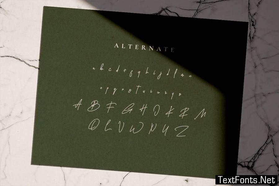 Melanie Timothy Monoline Signature Font