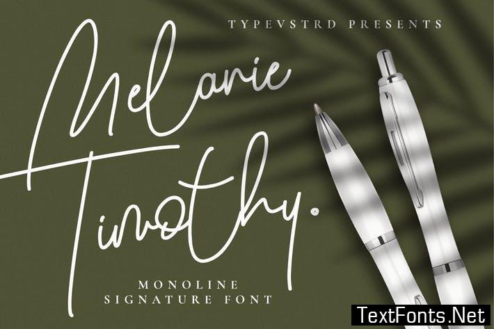 Melanie Timothy Monoline Signature Font