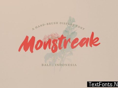 Monstreak – Display Brush Font