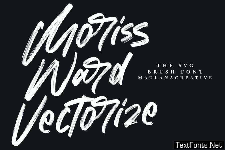 Moriss Ward SVG Brush Font