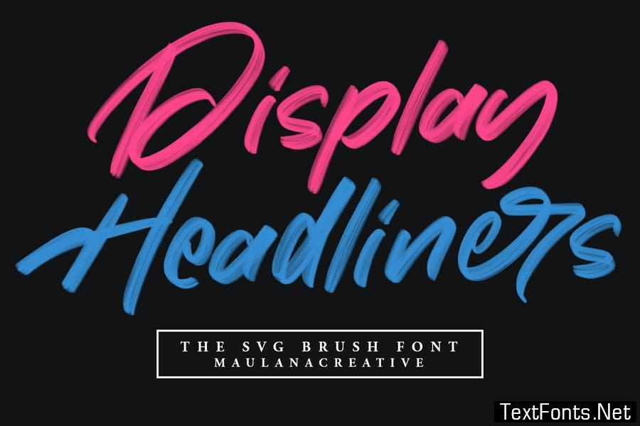 Moriss Ward SVG Brush Font