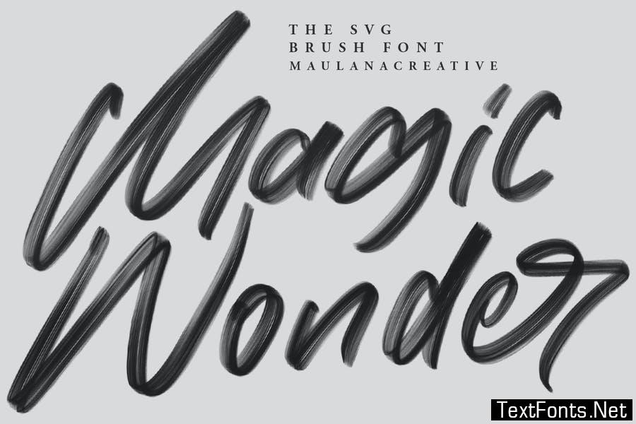 Moriss Ward SVG Brush Font