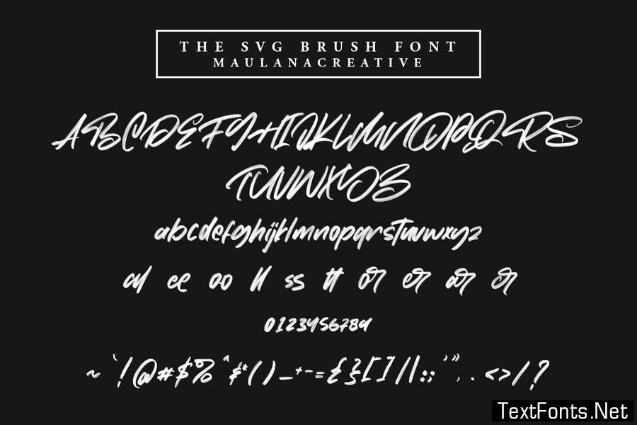 Moriss Ward SVG Brush Font