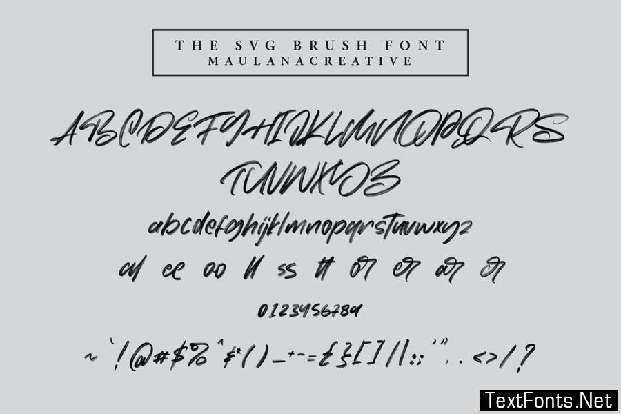 Moriss Ward SVG Brush Font