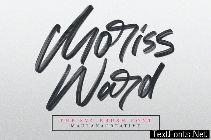 Moriss Ward SVG Brush Font