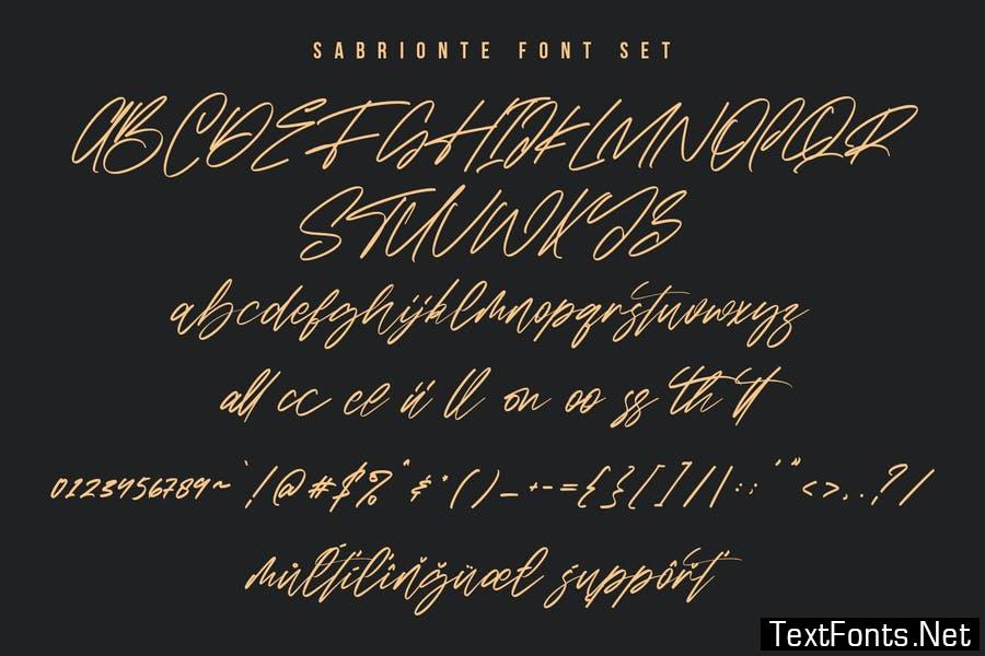 Sabrionte Script Font