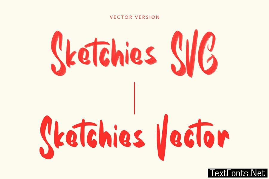 Sketchies SVG Brush Font