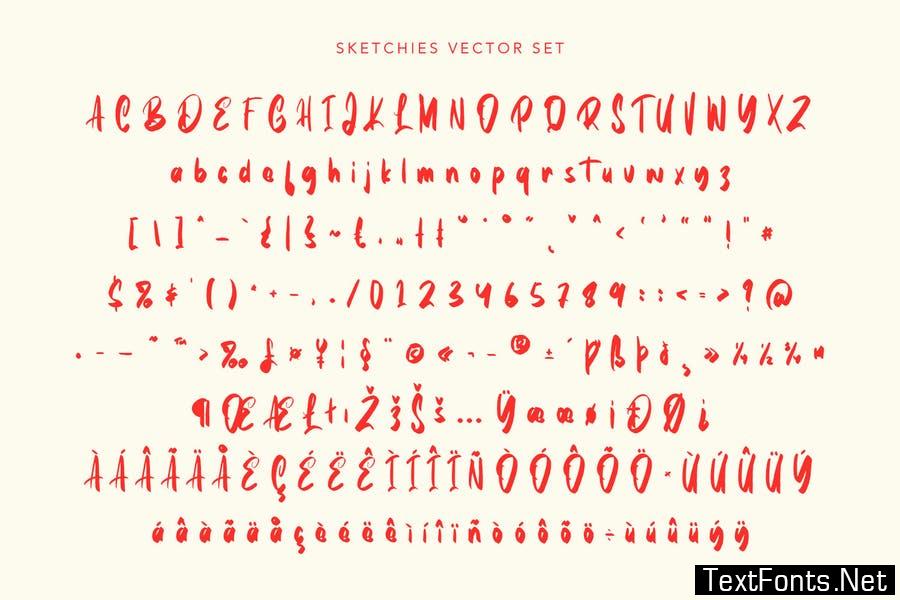 Sketchies SVG Brush Font