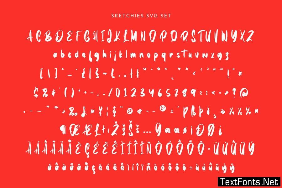 Sketchies SVG Brush Font