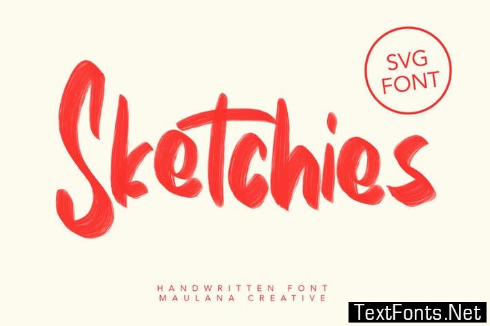 Sketchies SVG Brush Font