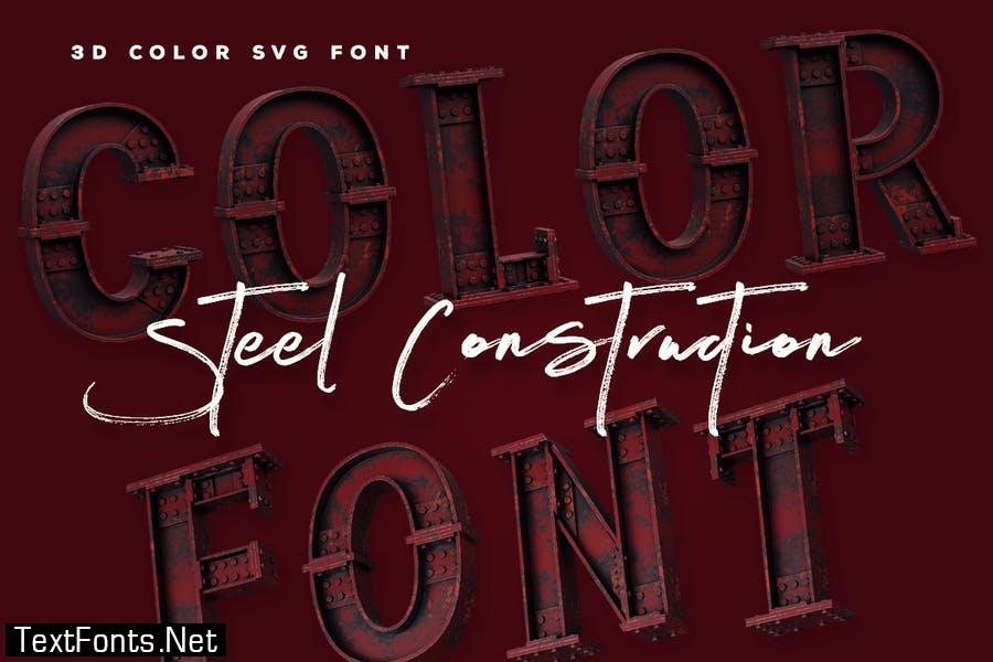 Steel Construction - 3D Color SVG Font