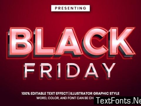 Text Effect for Black Friday Event