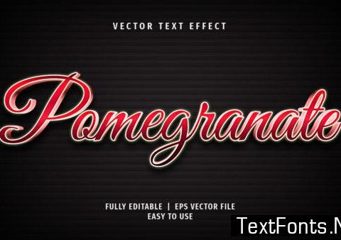 Text Effect - Pomegranate Text Style