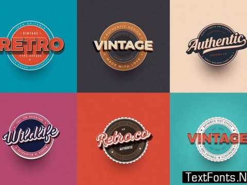 Vintage Text Effects for Illustrator