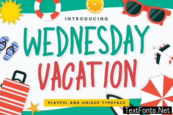 Wednesday Vacation - Handwritten Font