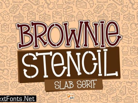 Brownie Stencil - Slab Serif Stencil Font