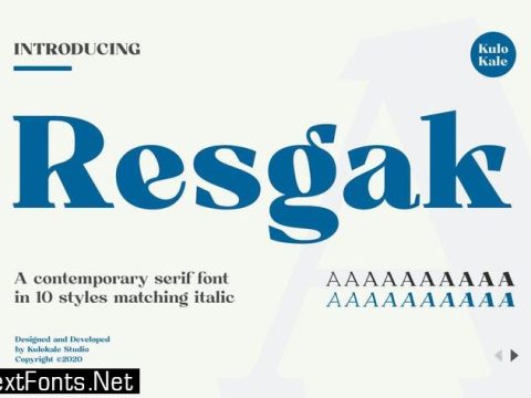 Resgak Serif Family Font