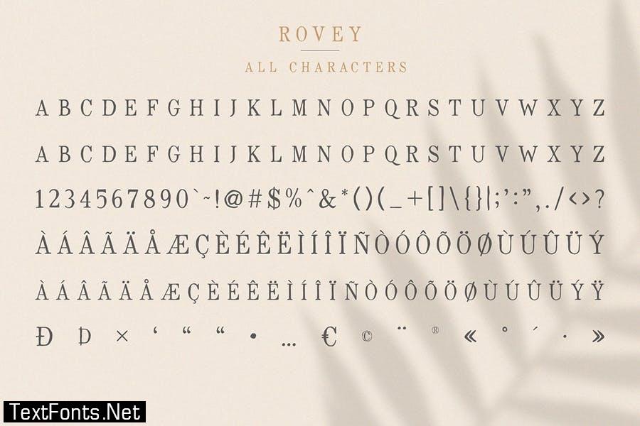 Rovey Handwritten Serif Font