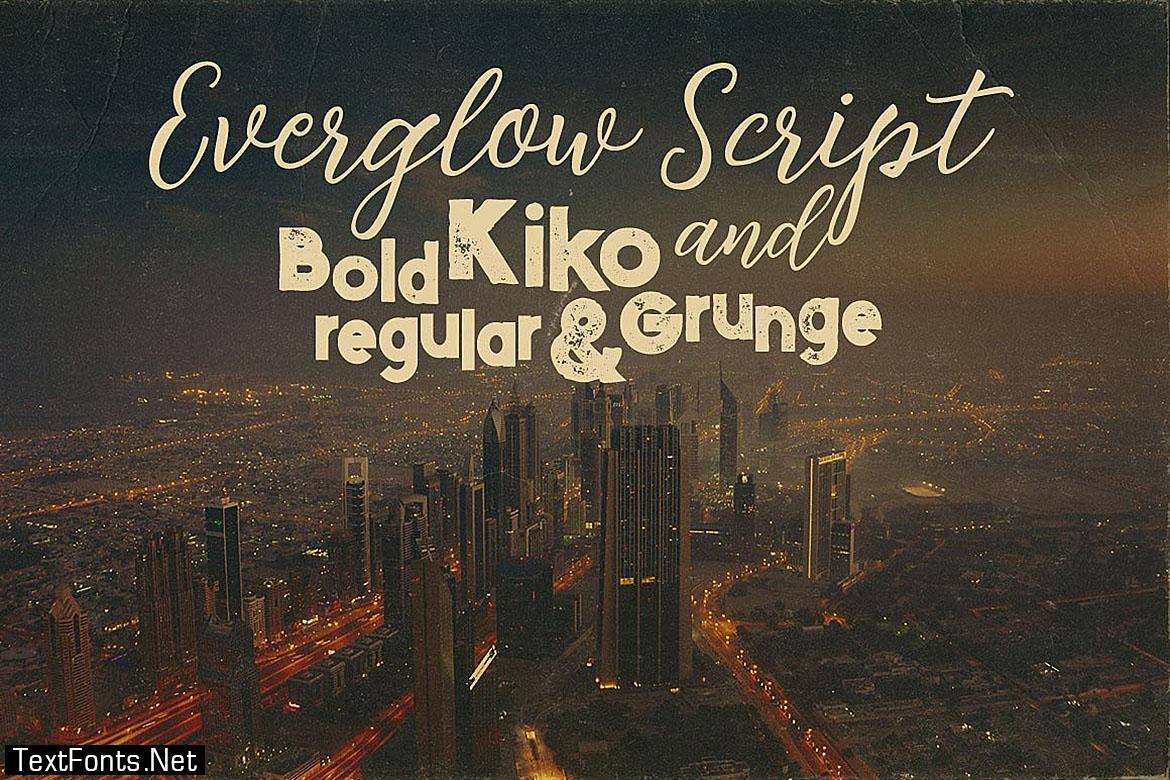 Everglow Script Font Duo Font