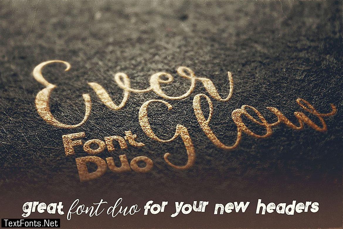 Everglow Script Font Duo Font