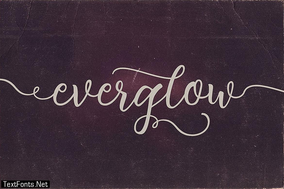 Everglow Script Font Duo Font