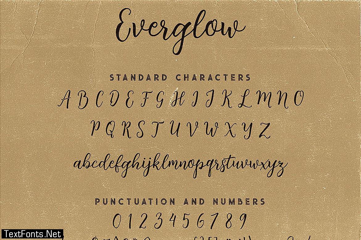 Everglow Script Font Duo Font