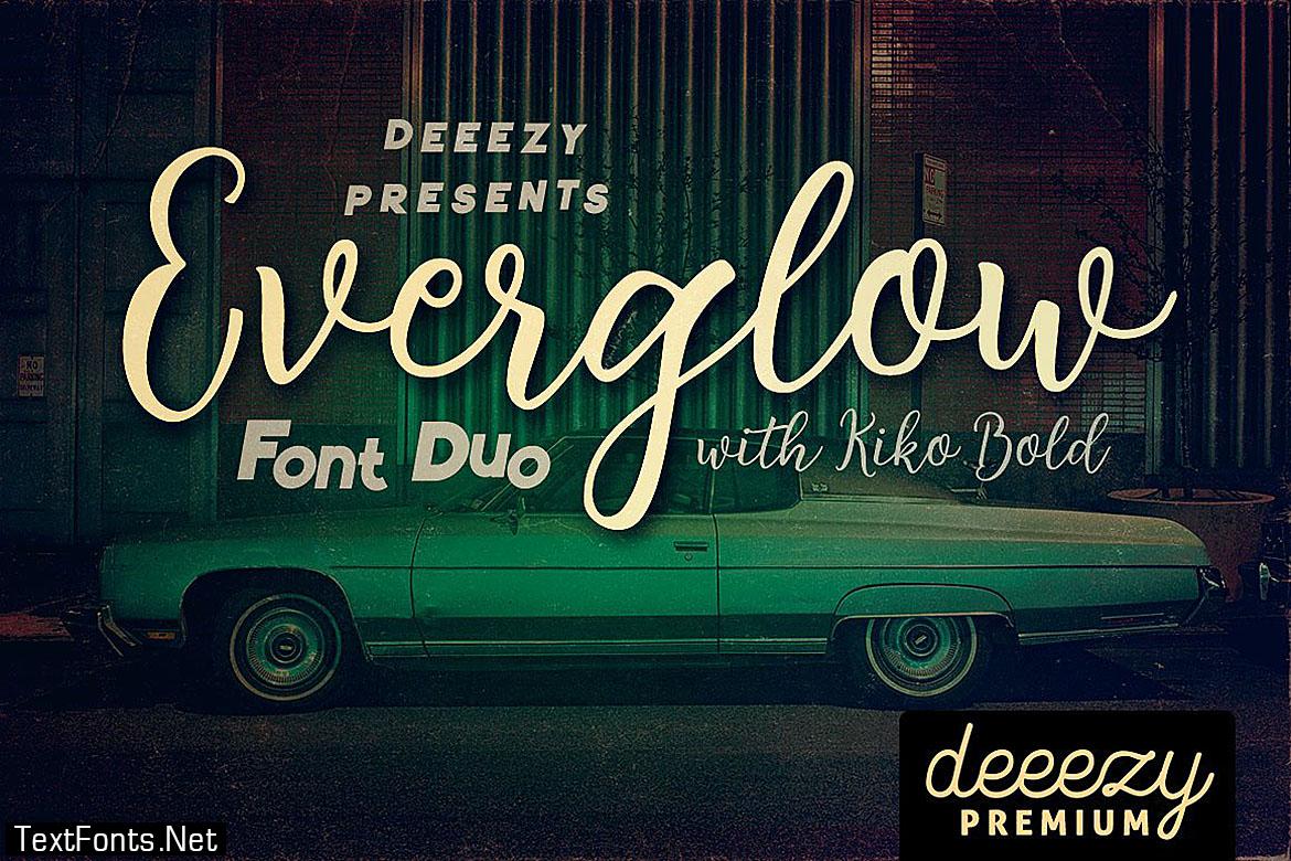 Everglow Script Font Duo Font