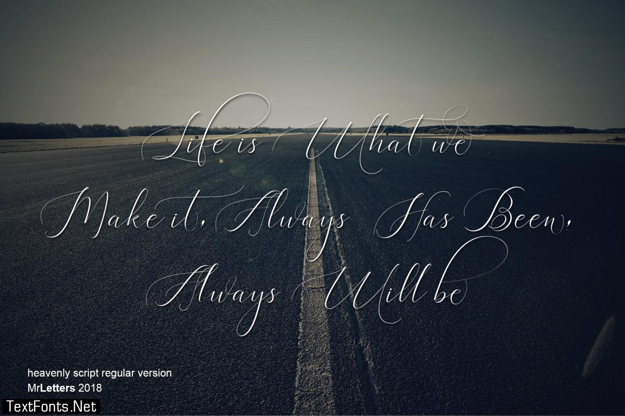 Heavenly Script Font