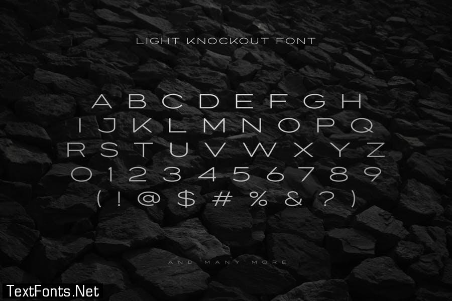knockout typeface