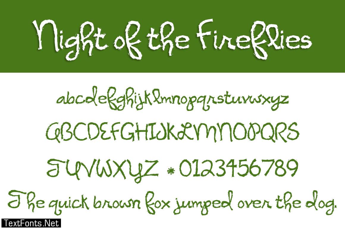 Night of the Fireflies Font