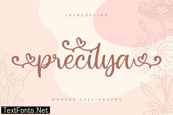 Precilya | Modern Calligraphy Font