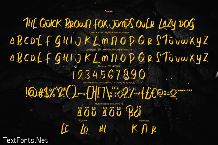 Quick Brown | Grunge Font